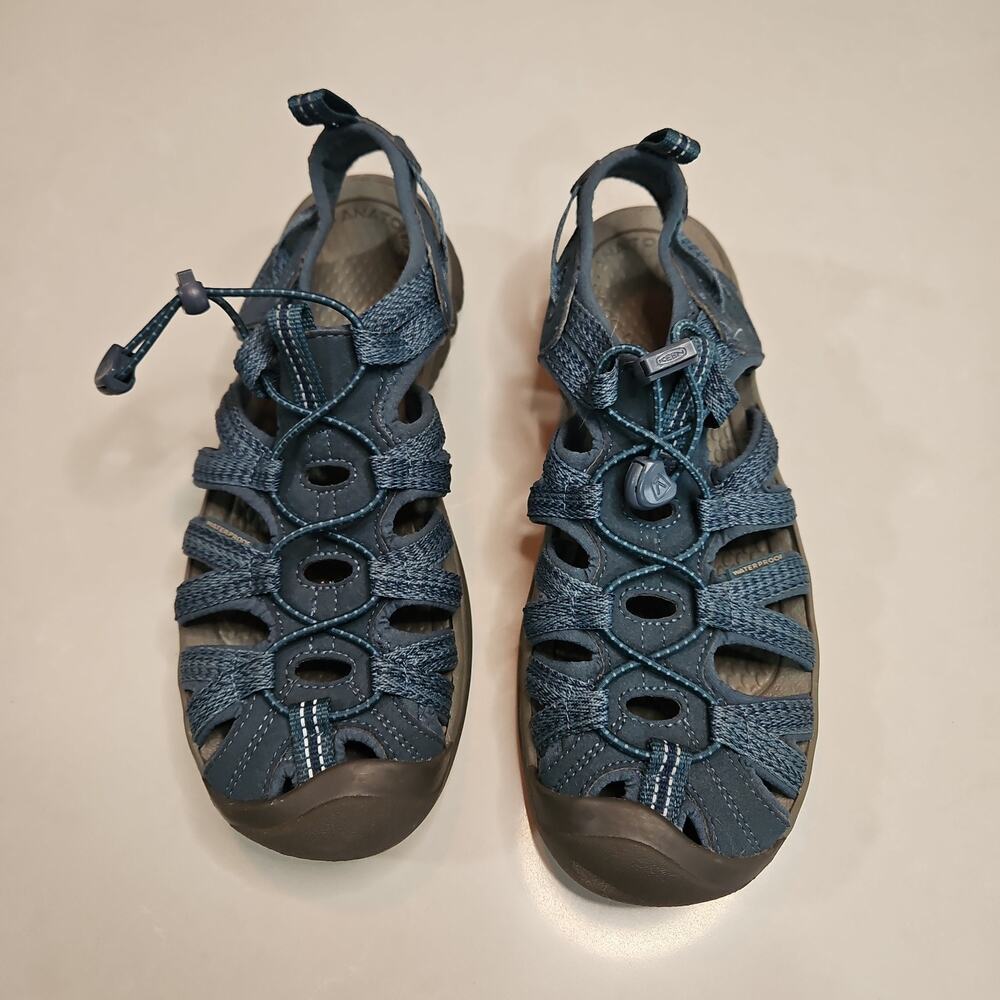 Keen Whisper Waterproof Hiking Sandals Women's Size 8.5 Blue Gorpcore Outdoors